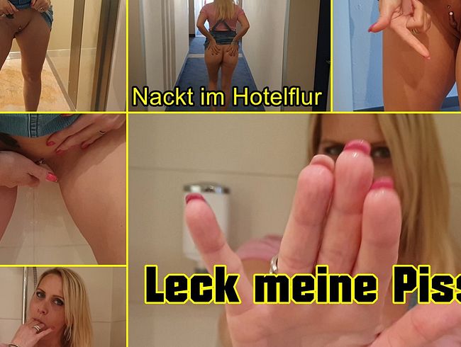 In die Hoteldusche gepisst